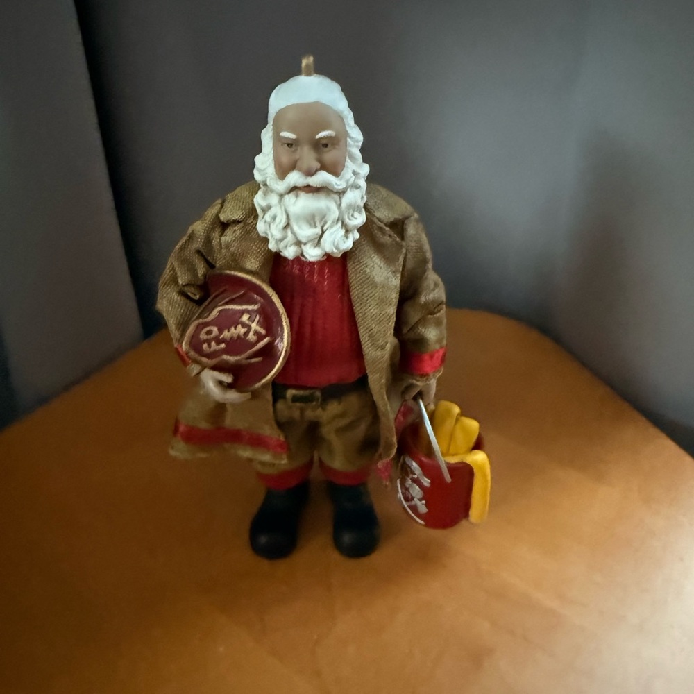 Possible Dreams Festive Santa Claus Figurine with Red and Gold Accents